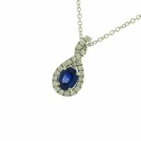 Collier Mirco Visconti Femme GIROCOLLI CATENINE COLORE in Or blanc Zaffiro 0.37 Ct AB848/Z - AB848/Z